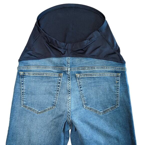 J. Crew Maternity Jeans 24 / 00 Signature Stretch Over Belly Preppy Medium Wash - Picture 3 of 6